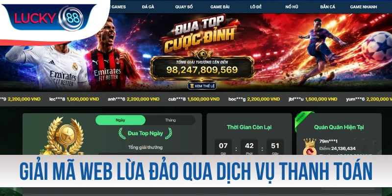 Giải mã web lừa đảo qua dịch vụ thanh toán
