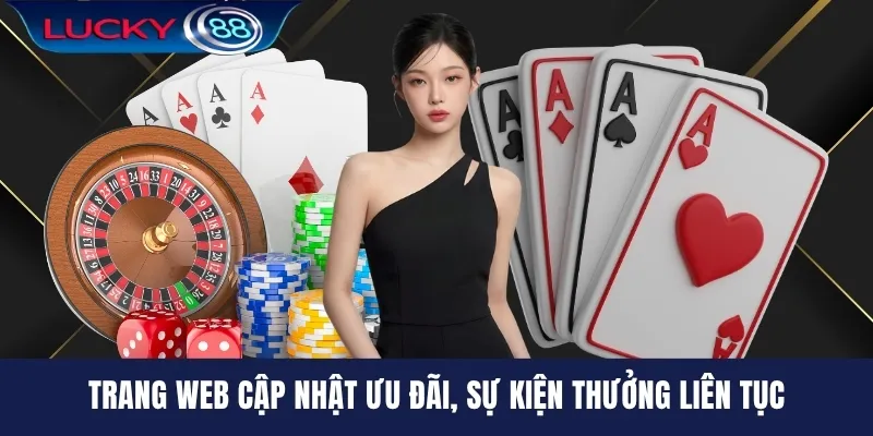 Trang web cập nhật ưu đãi, sự kiện thưởng liên tục